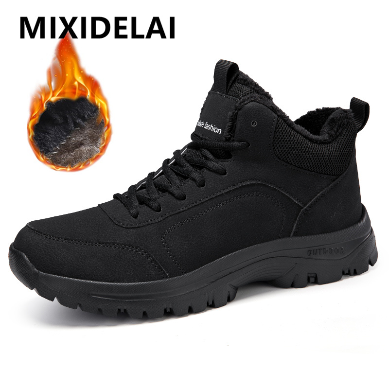 Men'S Shoes With Support - Kış erkek botları sıcak peluş erkek