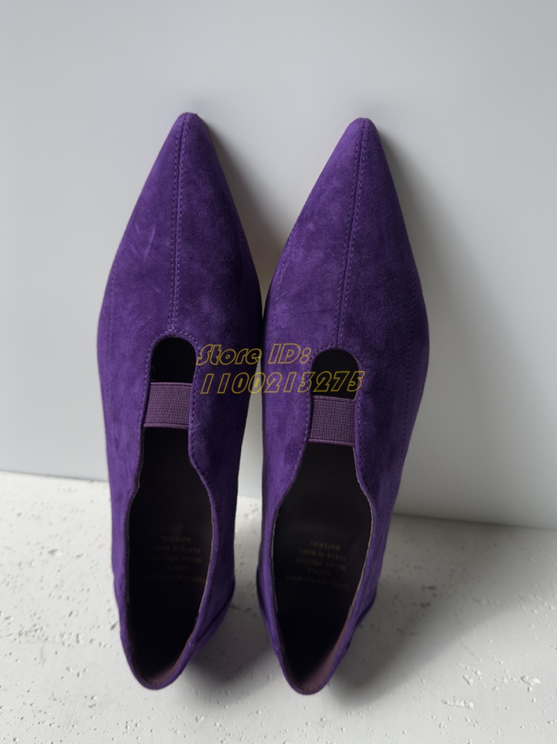 Mor Süet Sivri Burunlu Babetle - Dress Shoe Pointed incelemesi ve fiyatı