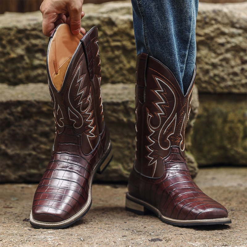 Erkek Botları Timsah Desenli Y - Men'S Shoes With Wide Toe Box incelemesi ve fiyatı